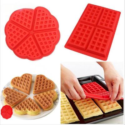 Waffelform aus lebensmittelechtem Silikon, DIY-Kuchenform, Antihaft-Silikon-Backform-Set, Küche, Backgeschirr, Waffeleisen