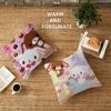 S-Sugarbunnies Office Cushion Pillowcase Car Cushion Cover45X45CM Lumbar Pillowcase Sofa Pillowcover