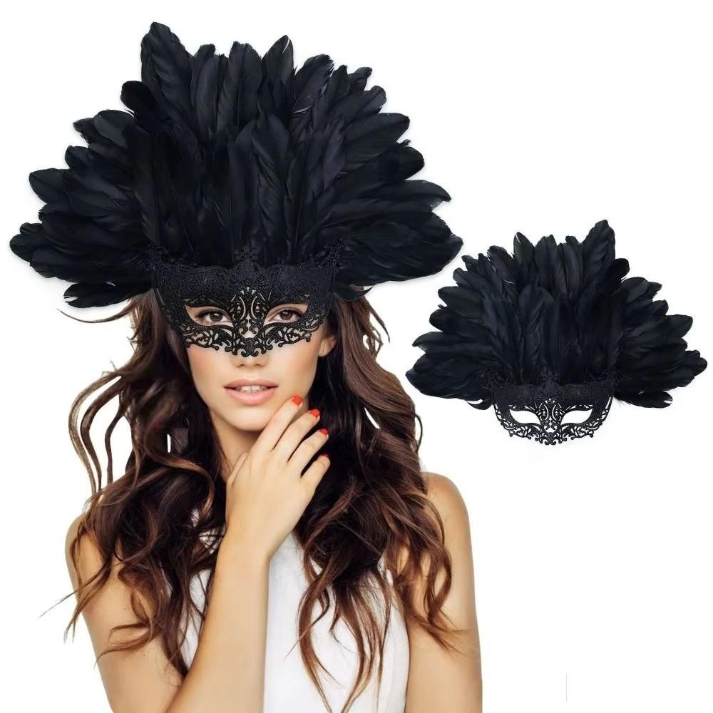 New Novelty Feather Masquerade Mask Detachable Hyperbole Carnival Masquerade Mask Party Eye Mask