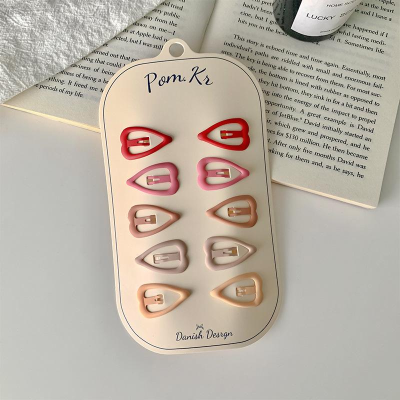 10 stücke Neue Koreanische Haarnadeln für Kinder Mädchen Milch Tee Farbe Prinzessin Haarspangen Bang Seite Clip Kleines Mädchen Haar zubehör