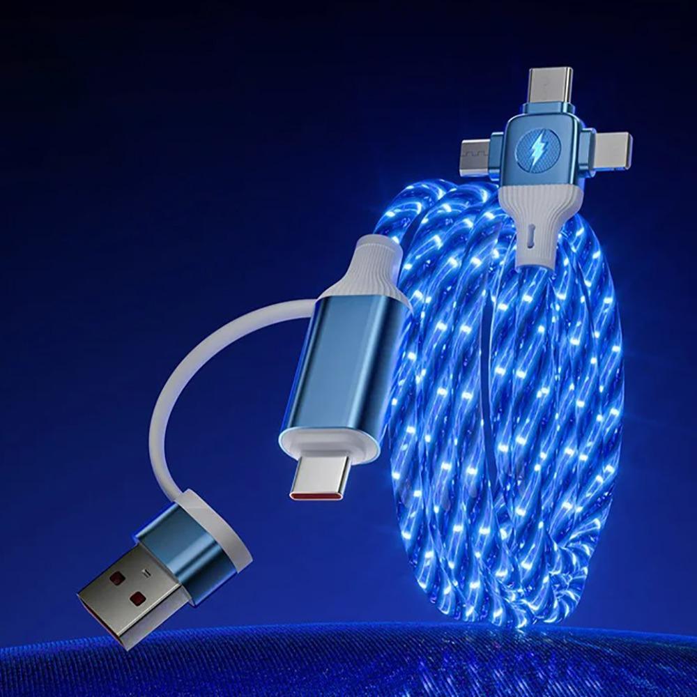 PVC USB Type C Charger Cable 3 In 2 Design Multiple USB C Charging Wire PD Charging Cable  Travel