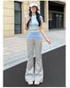 Pantaloni da Yoga a Zampa d'Elefante Color Block da Donna - Vita Bassa, Vita Alta, Versatili, Snellenti per Primavera/Estate