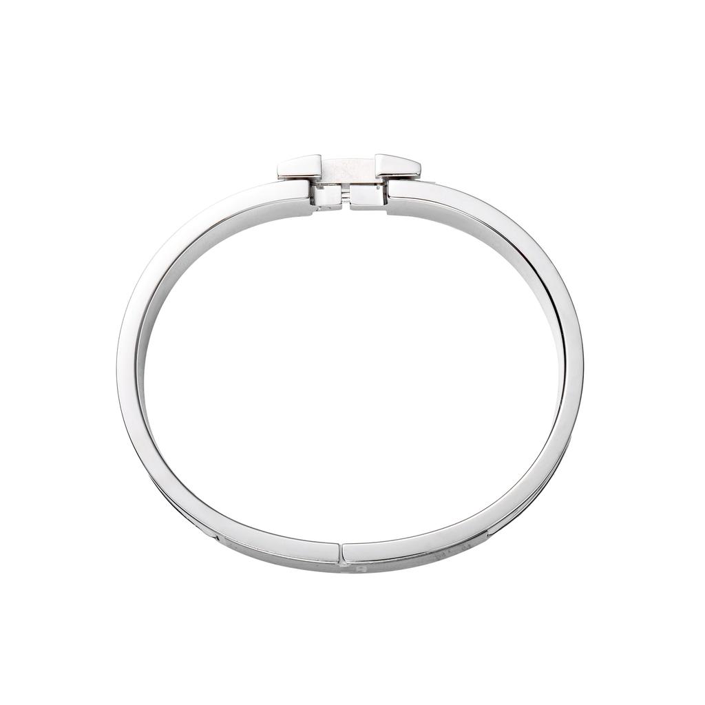 Hermes Clic H Enamel Bangles Women's Cream H700001FP85PM