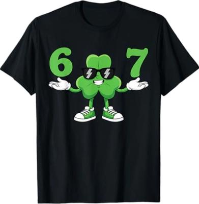 Funny Six Seven Saint St Patricks Day 67 Meme 6 7 T-Shirt