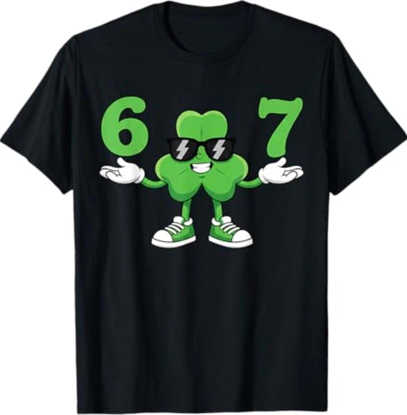 Funny Six Seven Saint st Patricks Day 67 Meme 6 7 T-Shirt S