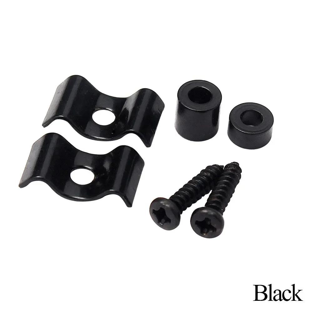 1 Pair Electric Guitar String Trees Retainers with Screws, String Guides for Fender ST SQ Series, Gold/Black/Chrome
