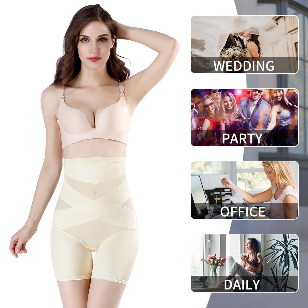 Pantalones cortos con control de barriga para mujer, ropa moldeadora de cintura alta, ropa interior adelgazante, pantalones cortos de seguridad debajo de los vestidos, entrenador de cintura, Boyshort