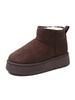 Large size snow boots women's new winter thickened warm low tube thick sole heightening cotton boots women's shoes