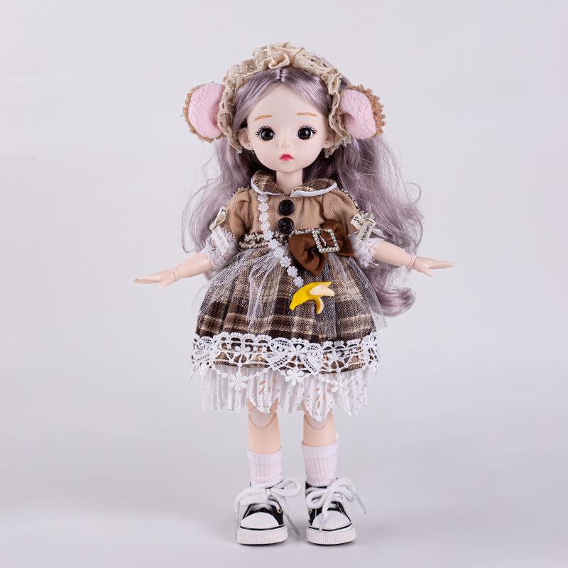 

30Cm Simulation Doll Clothes Change Zodiac Doll Doll Birthday Gift Female single clothes [excluding dolls] темно-коричневого