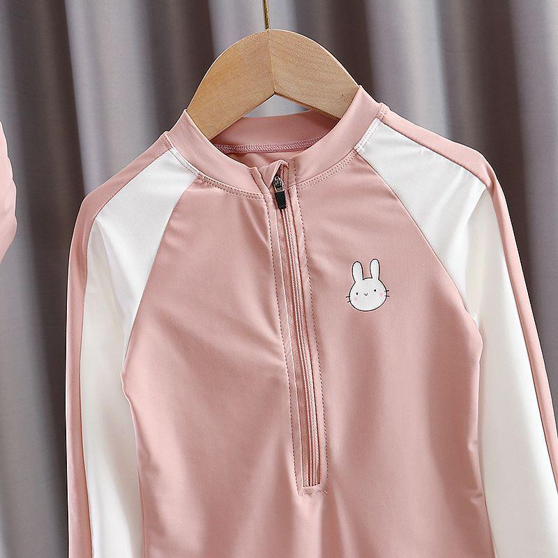 

Девочки Купальник с длинным рукавом, мультяшный, цельный, корейский стиль, купальник принцессы для малышей для отпуска на горячих источниках Size 130 (Height ~120cm)