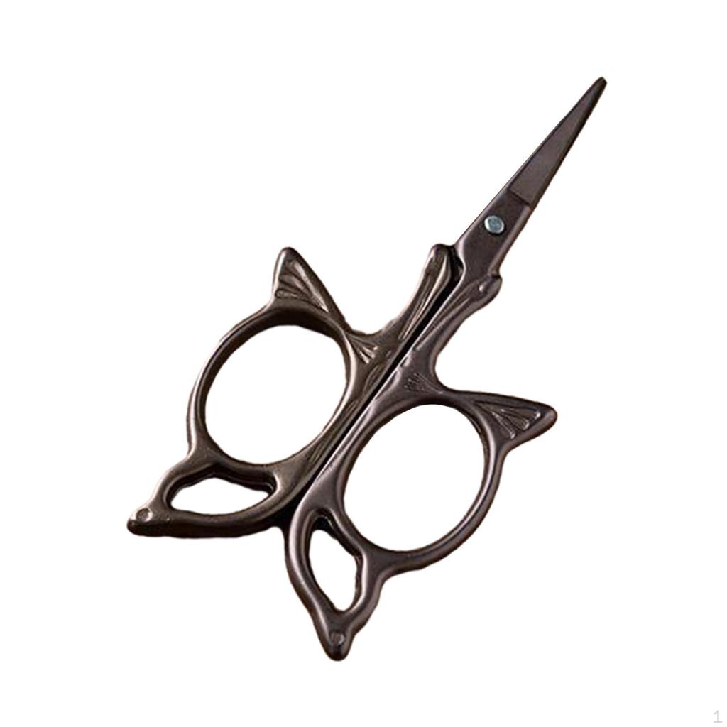 Chinese Household Scissors Carving Handmade Tea Ceremony Accessories Craft for