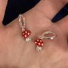 Sweet Girl~ Diamond Dripping Mushroom Ear Buckle Fresh, Stylish and Cute Versatile Earrings Niche Premium Earrings
