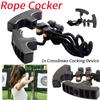 Crossbows Cocking Device Rope Cocking Device Ergonomic Handle Braided Rope Crossbows Cocker Heavy Duty Hunting Accessories Black
