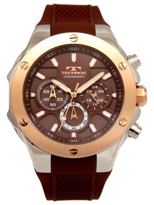 Technos T6C22PA Brown Chronograph Watch Men's