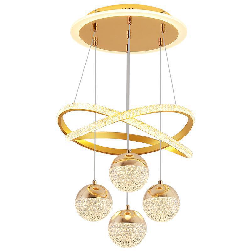 Modern Dining Room Led Chandelier Lighting Three LED Colors Nordic Restaurant Lighting Living Room Chandelier Hanging Lamp