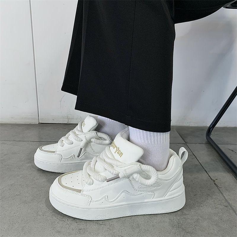 Summer New Student Casual Niche Bread Shoes Women's Little White Shoes Korean Version Versatile Thick-soled Low-top Trendy Board Shoes