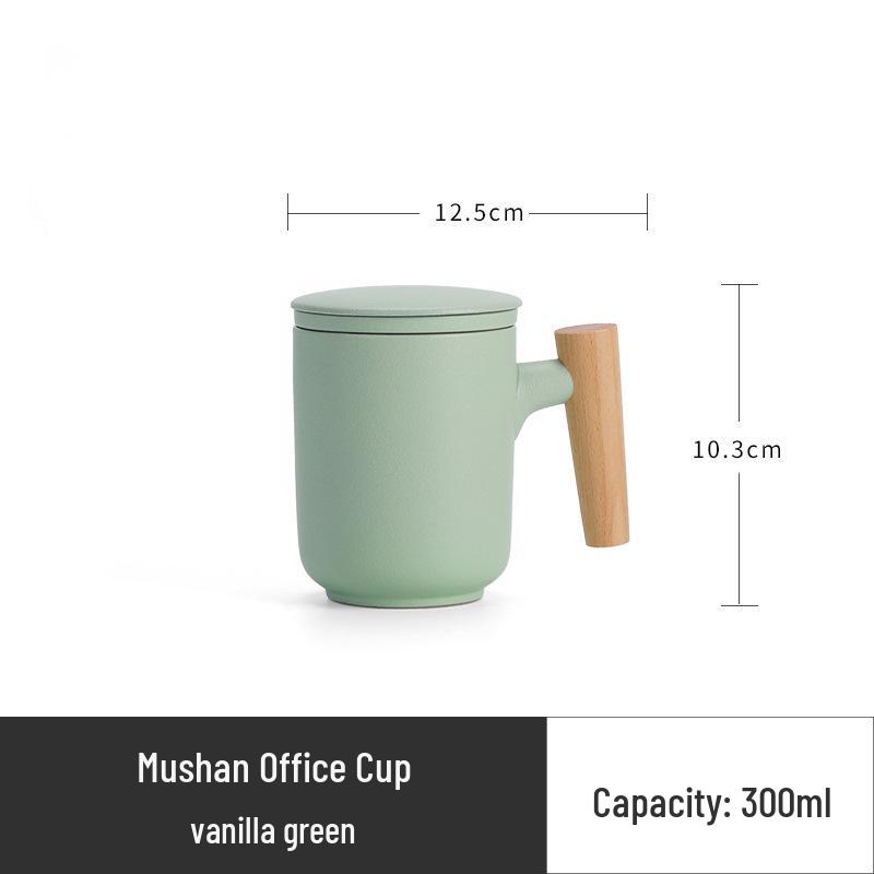 Men's Ceramic Tea Brewing Mug with Personal Filter
