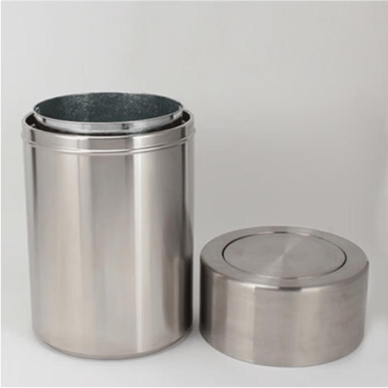 GNF Round Flip Lid Stainless Steel Commercial Trash Can, 95L