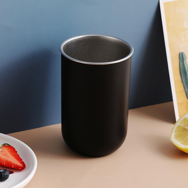 Wash Cup Household Children's 304 Stainless Steel Dental Cylinder Simple Toothbrush Cup Set Couple Brush Cup