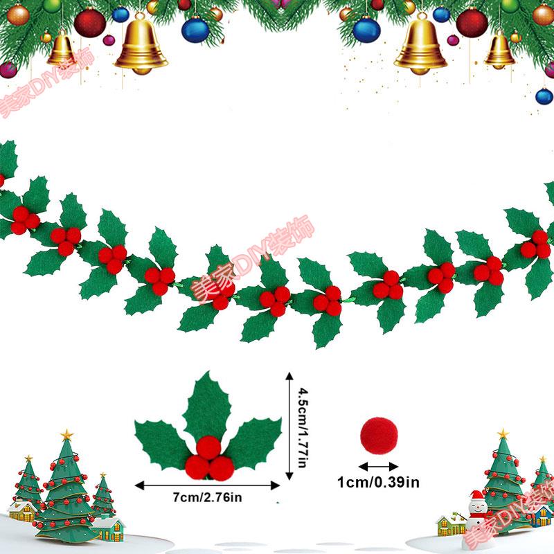 Christmas Theme Jewelry Store Decoration: Felt Garland & Tree Banner for Wall