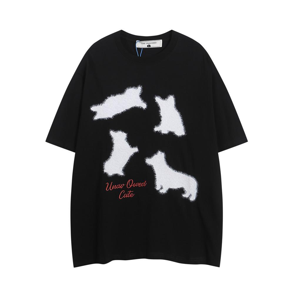 Мужская футболка с короткими рукавами и вышивкой животным узором — фото 5