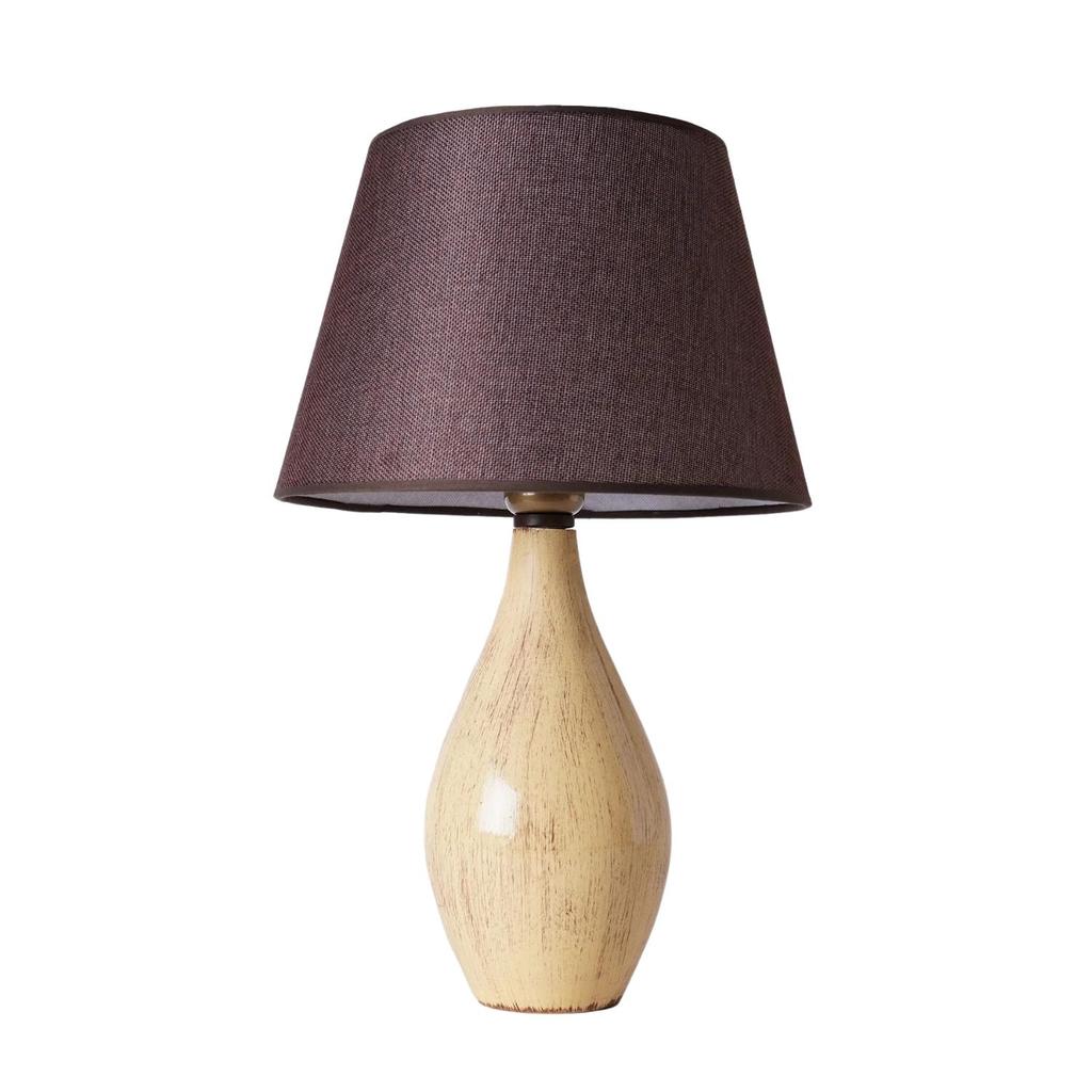 Blanc Handmade Seramik Abajur Krem-Kahverengi