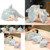 Adorable Dolphin Plush Toy Ocean Stuffed Animal Pillow In Soft Light Blue