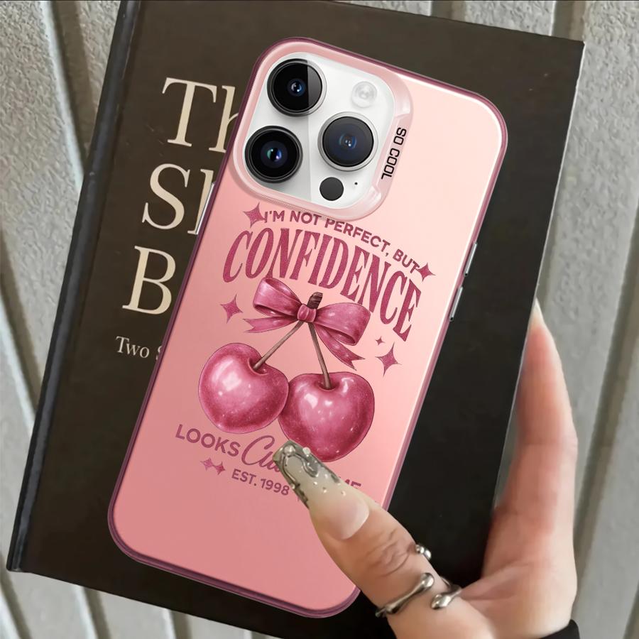 

Back Phone Cover Case for iPhone 17 Pro Max 14 16 Air 15 Plus XS 11 13 Pro XR 12 Cartoon Bow Cherry iPhone 11 Pro Max