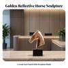Horse Head Bust Modern Sculpture with Marble Base Traditional for Office