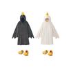 1 set Gåsfiltshoodie, Unisex Tecknad Pyjamas Set, Överdimensionerad Mjuk Varm Bodysuit med Gul Näbb Design, Vinterfest Sovkläder för Vuxna Barn