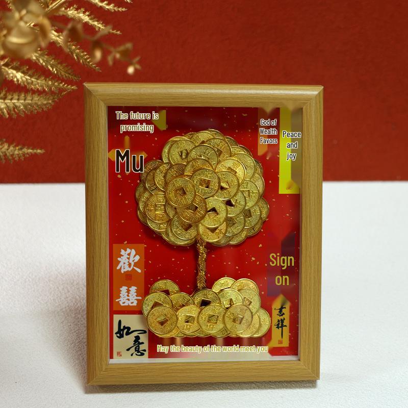 DIY Money Tree Photo Frame Kit: Handmade Coin Ornament and Decorative Painting Birthday Gift