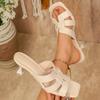Women High-heeled Sandals Comfortable Open Heel Slippers Casual Party High Heels Shoes Women Trend Luxury Elegant Heels Women
