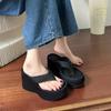 Small Height-increasing Thick-bottomed Flip-flops Female Summer Outer Wear Pinch Foot Muffin Slippers Slope Heel Sandals Female