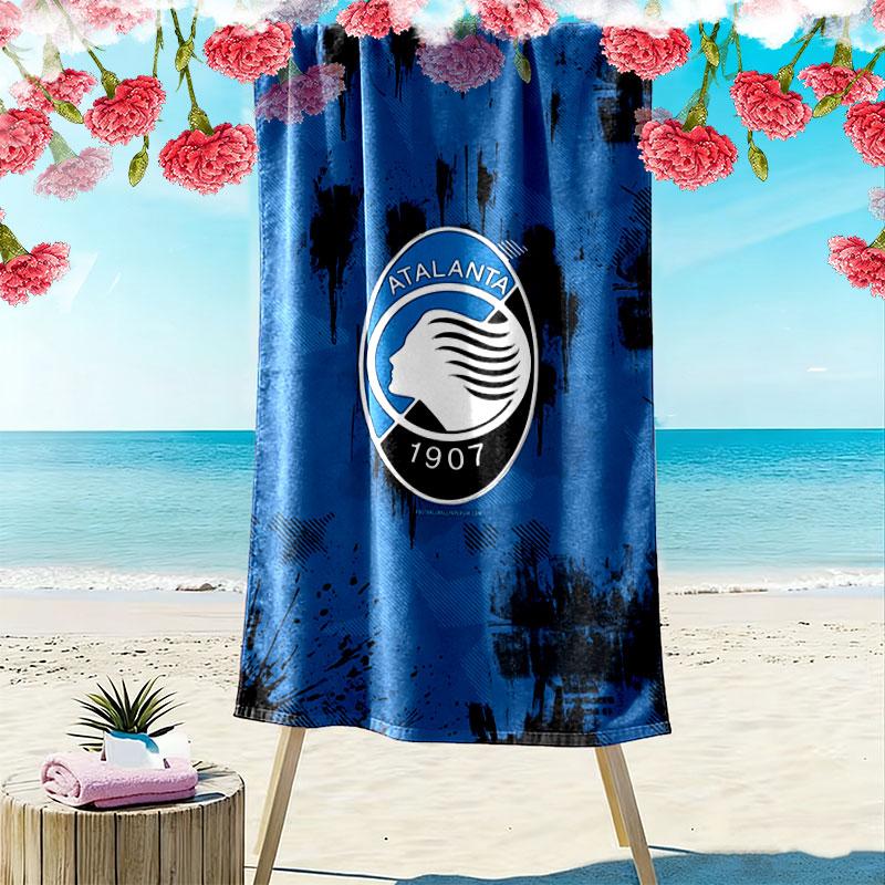 Asciugamano da Spiaggia con Stampa Poster Atalanta, Asciugamano Grande Morbido ad Asciugatura Rapida per Spiaggia Campeggio Nuoto