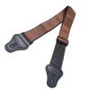 Guitar Strap Adjustable Hard Wearing Comfortable Cotton Guitar Strap Belt with Pick Pockets for Outdoor Travel Brown