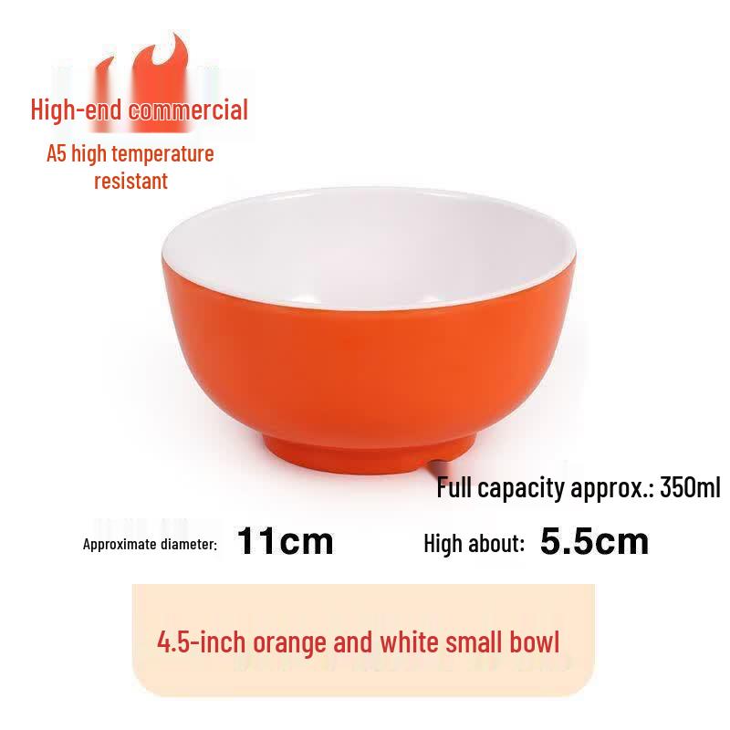 Dairuien Colorful Melamine Rice  Soup Bowls 10-pack оранжево-белый