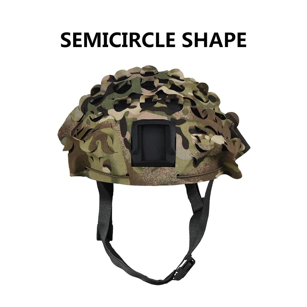 3D Camo Laser Cut Leaf Shape Airsoft Helmet Cover Mesh Helmet Cloth Paintball Hunting Fast MH PJ BJ Helmet Accessories
