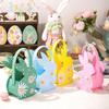 Candy Tote Bag Soft Felt Storage Basket Easter Gift Bag 3D Bunny Bag For Gifting Egg Hunt Easter Party