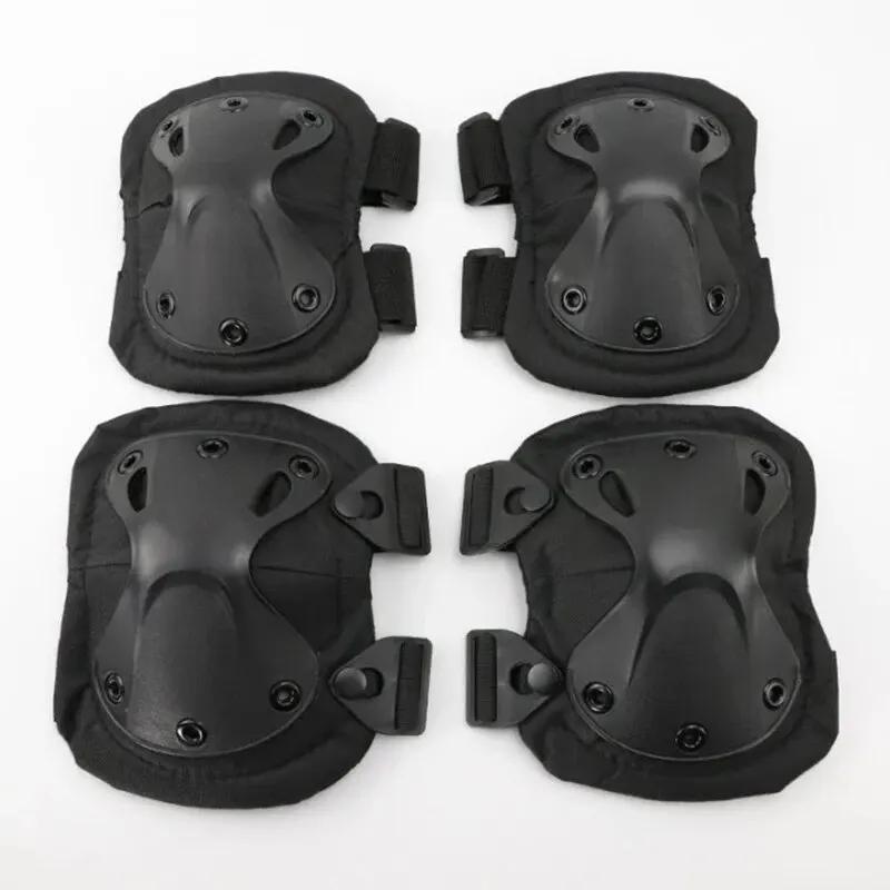Outdoor Tactical Protective Gear 4pcs Knee Pads Elbow Pads For Cycling Mountaineering Hiking Outdoor Sports Protection