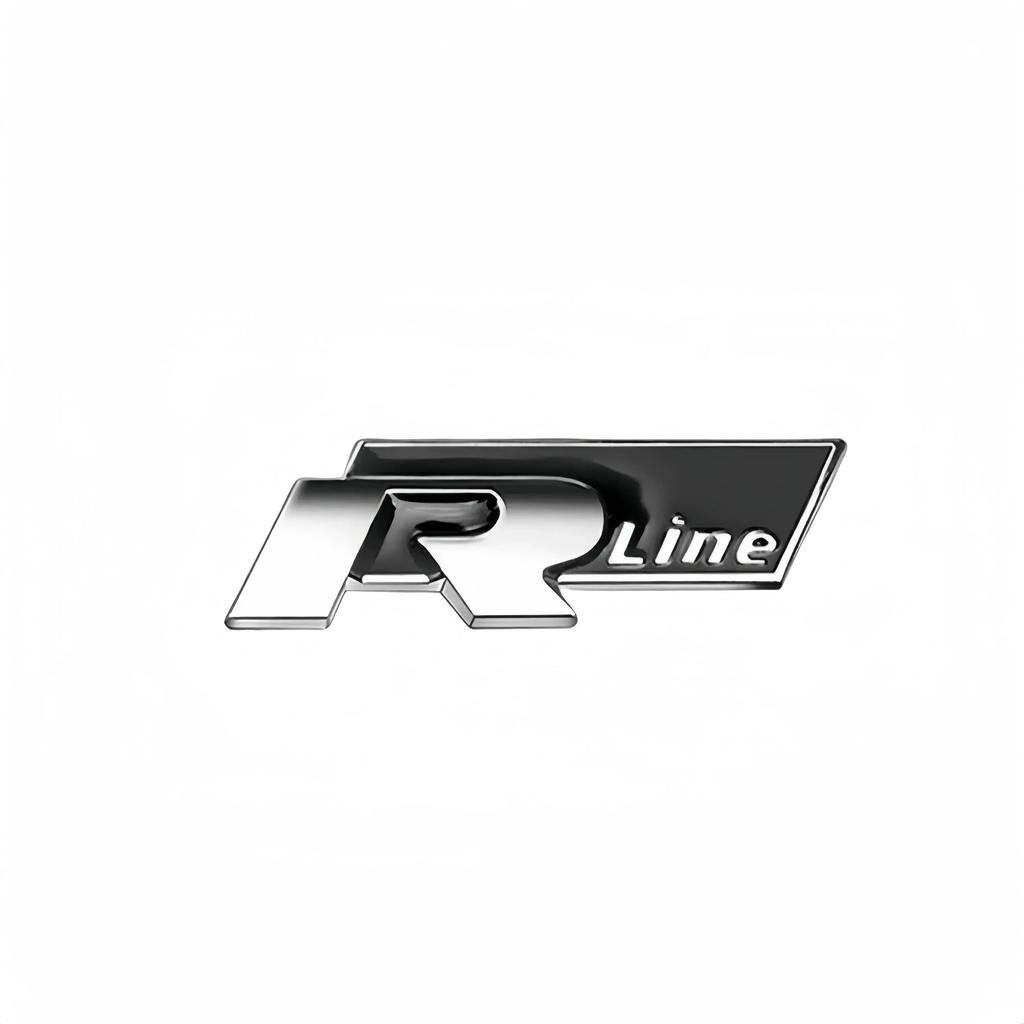 For VW 2025 Hot 1Pcs Metal Car Side Body Trunk Rline R Emblem Sticker For Volkswagen VW Golf 4 5 6 7 Bora MK7 Beetle Touran Tigu