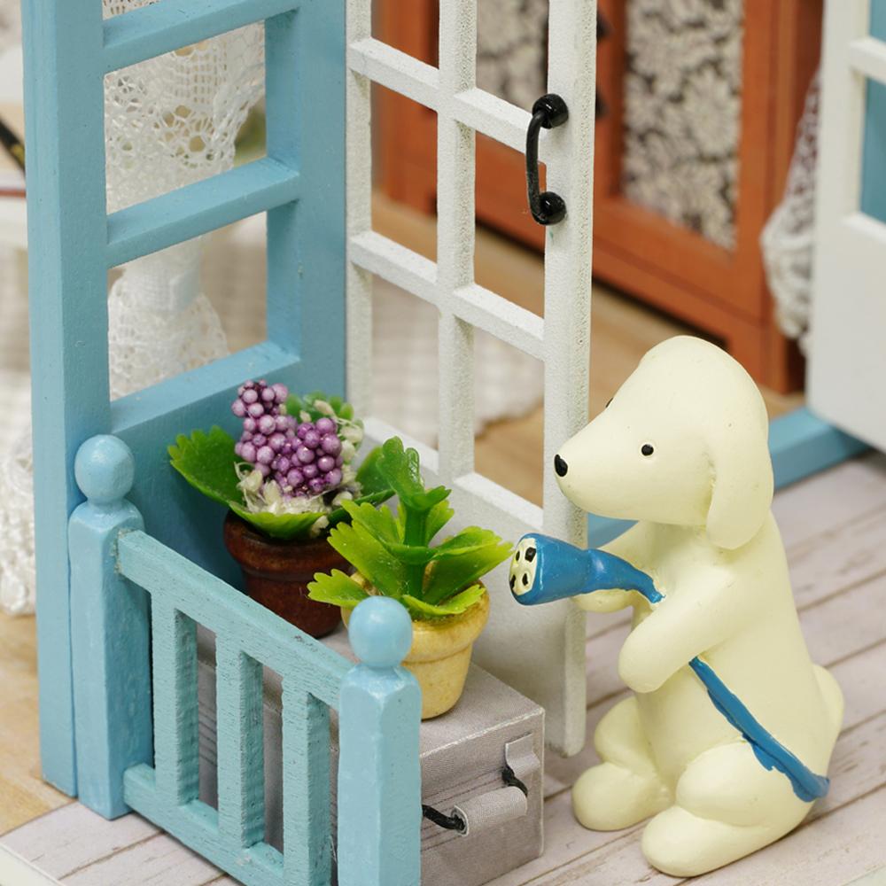 DIY Miniature Dollhouse Kit Realistic Mini 3D Wooden House Room Craft with Furniture LED Lights Christmas Birthday Gift