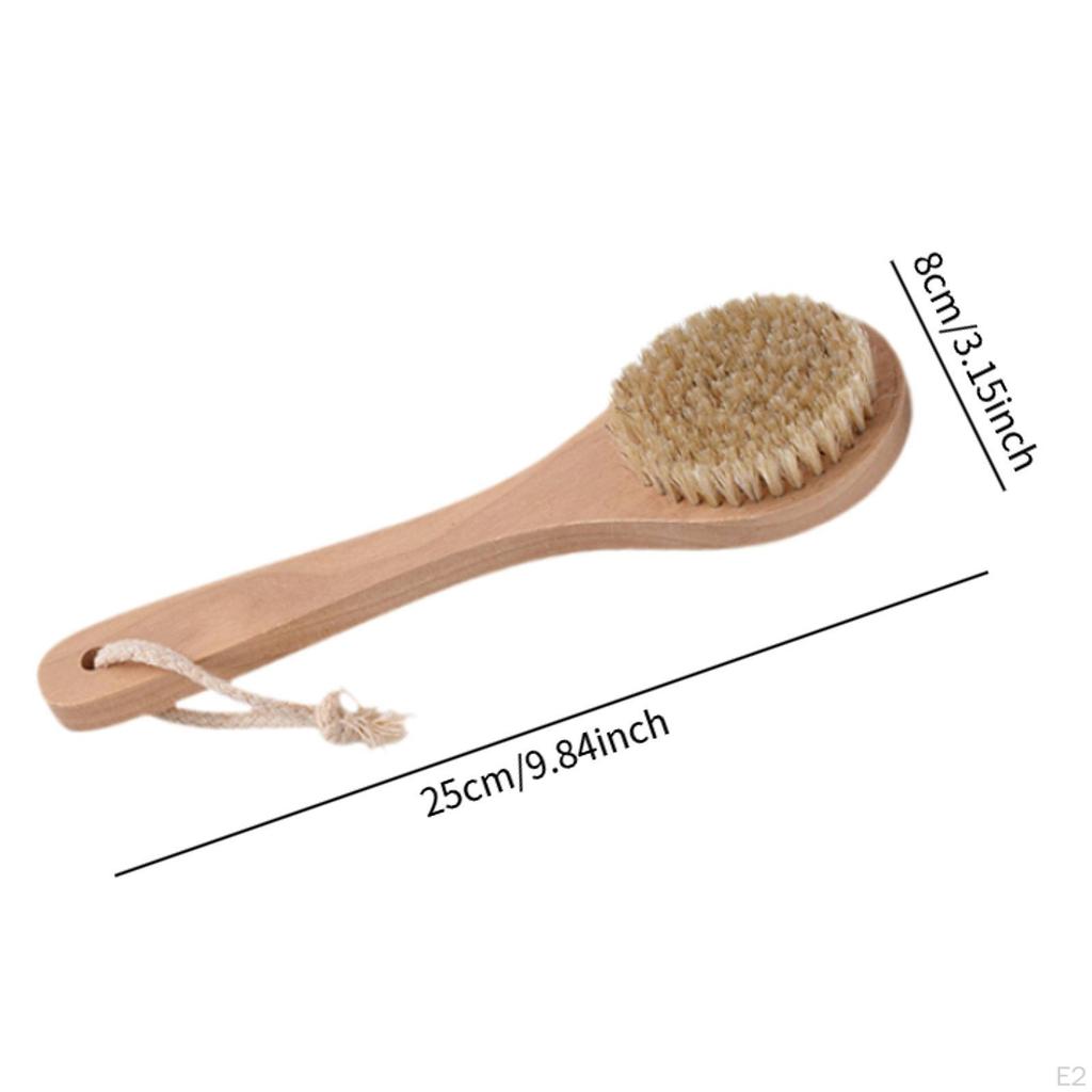 Back Brush Compact Scrubber for Showering Bathing Wet Or Dry Brushing