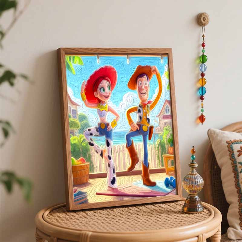 Disney DIY Oil Painting Kits Woody Jessie Hand Painting Home Decor Craft Gift Ideas Canvas Wall Art Paint by Numbers Bedroom Decor