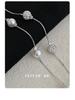 Cuiyan S925 Silver Double-Layer Star Bracelet with Imitation Pearls - Light Luxury Korean Style for Women