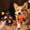 Halloween Dog Toy Balls Electric Interactive Built-In Bell Plush Toy Ball for Dogs Anti-Bite Chew Toys with Squeaker Pet Product