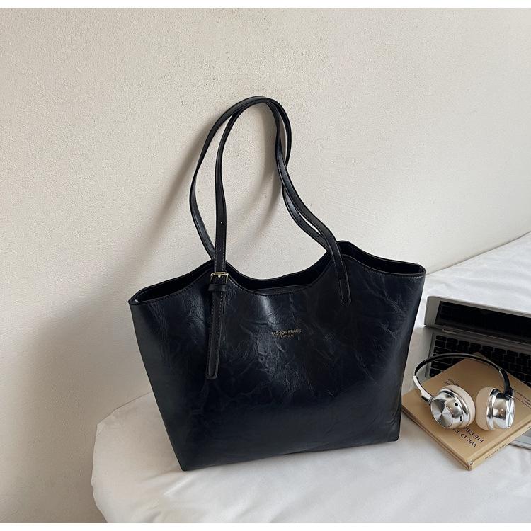 Premium underarm big bag women's new commuter retro versatile fashion shoulder bag large capacity tote bag