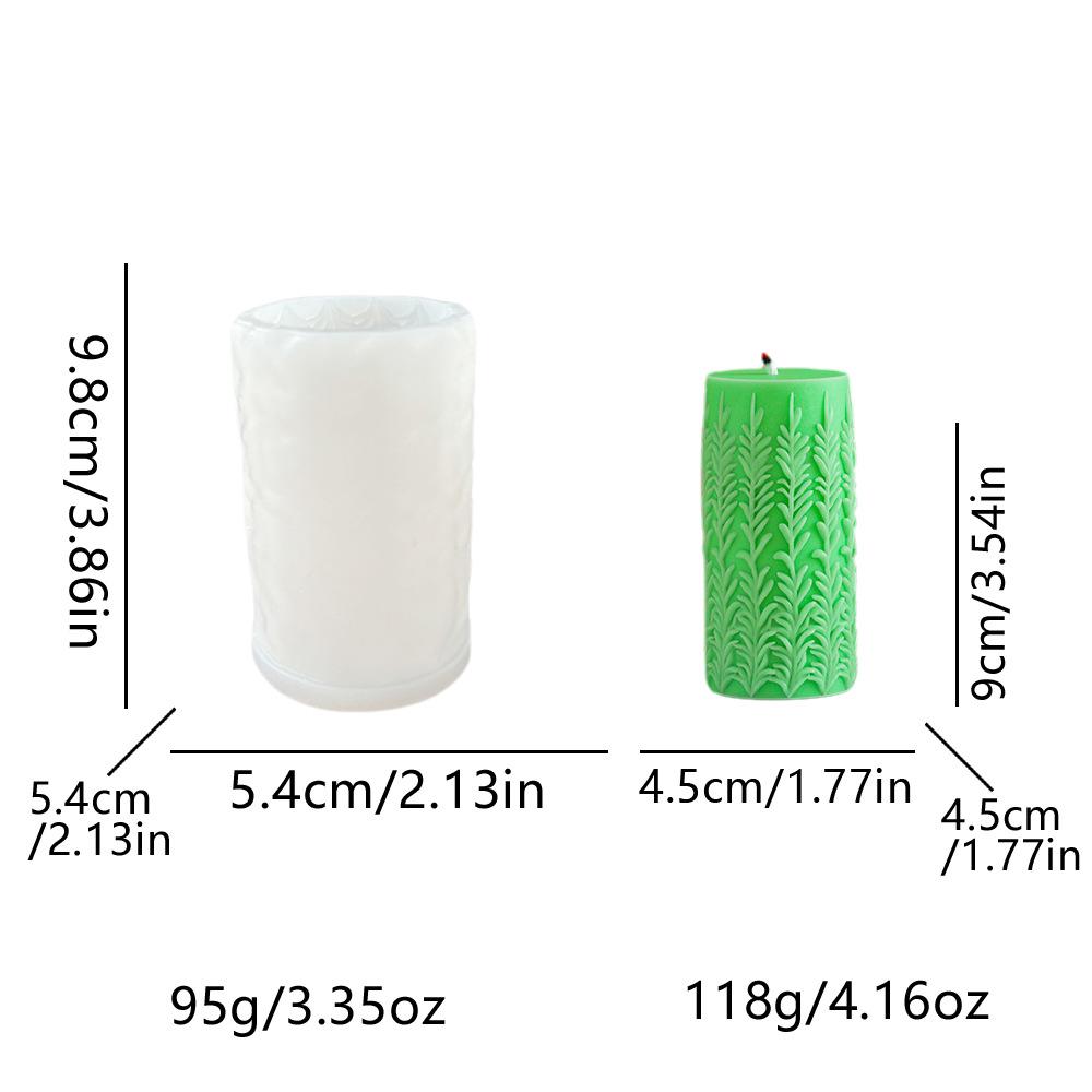 Leaf Cylinder Candle Silicone Mould DIY Handmade Maple Leaf Pillar Wedding Accompaniment Aromatherapy Grinder
