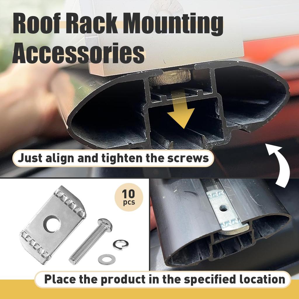Rhino-Rack 20pcs M6 304 Stainless Steel Machine Screws Rhino Rack Pioneer Rotopax Screws Nut