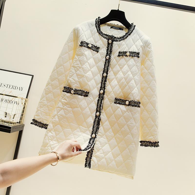 cotton-padded women's medium and long loose cotton-padded clothes, new fat sister large-size women's jackets, autumn and winter