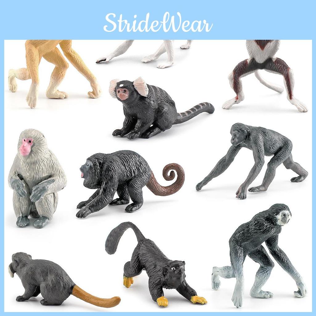 Mini Pvc Animal Chimpanzee Lemur Model Pack Primate Figures For Classroom And Home Display